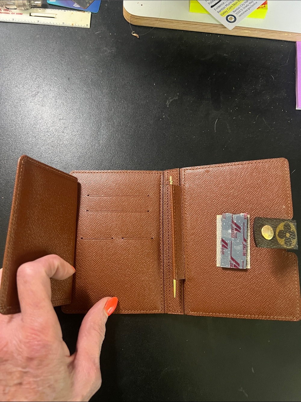 Authentic Vintage Louis Vuitton Brown Monogram Wallet (phone/other electronic) - Picture 6 of 11